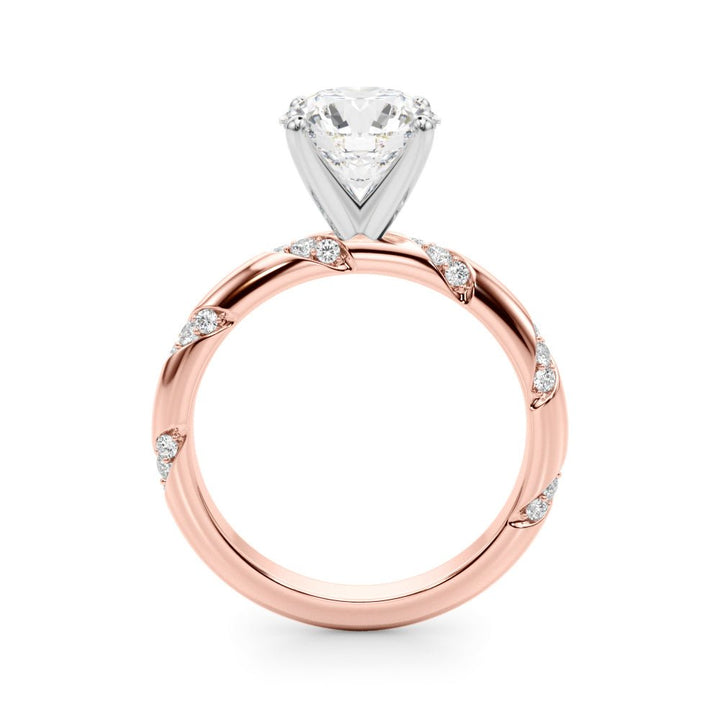 0.50CT 14K t. Gold Solitaire with Diamond Accented Shoulders - Engagement rings - Design Jewellers Edmonton