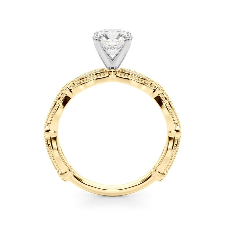 0.50CT 14K T Round Brilliant Cut Diamond Vintage Engagement Ring Design - Luxury Rings - Design Jewellers Edmonton