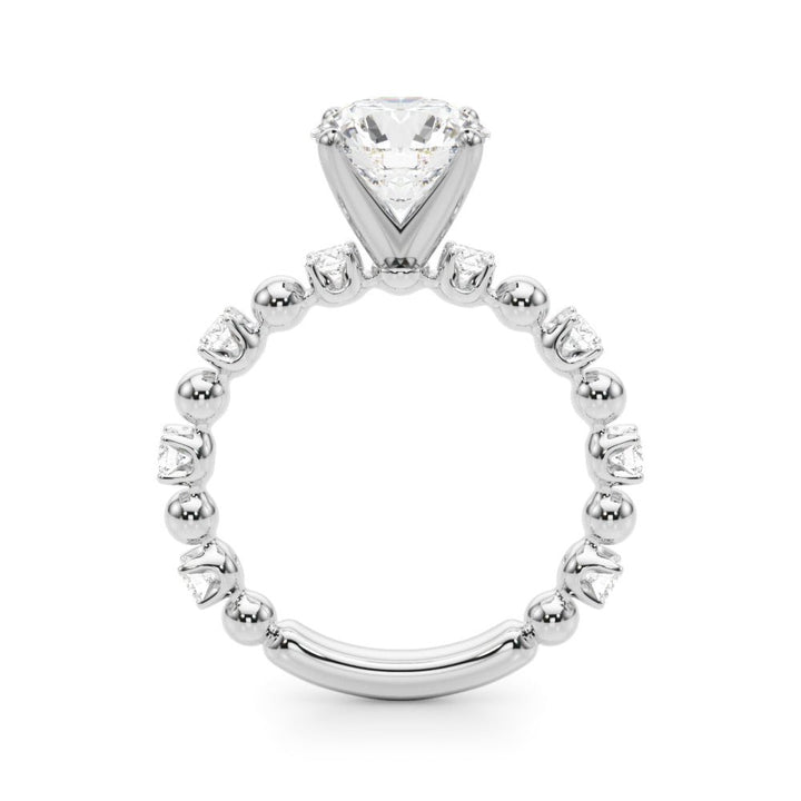 0.50CT 14K t. Round Brilliant Design with Fancy Shoulders - Engagement rings - Design Jewellers Edmonton