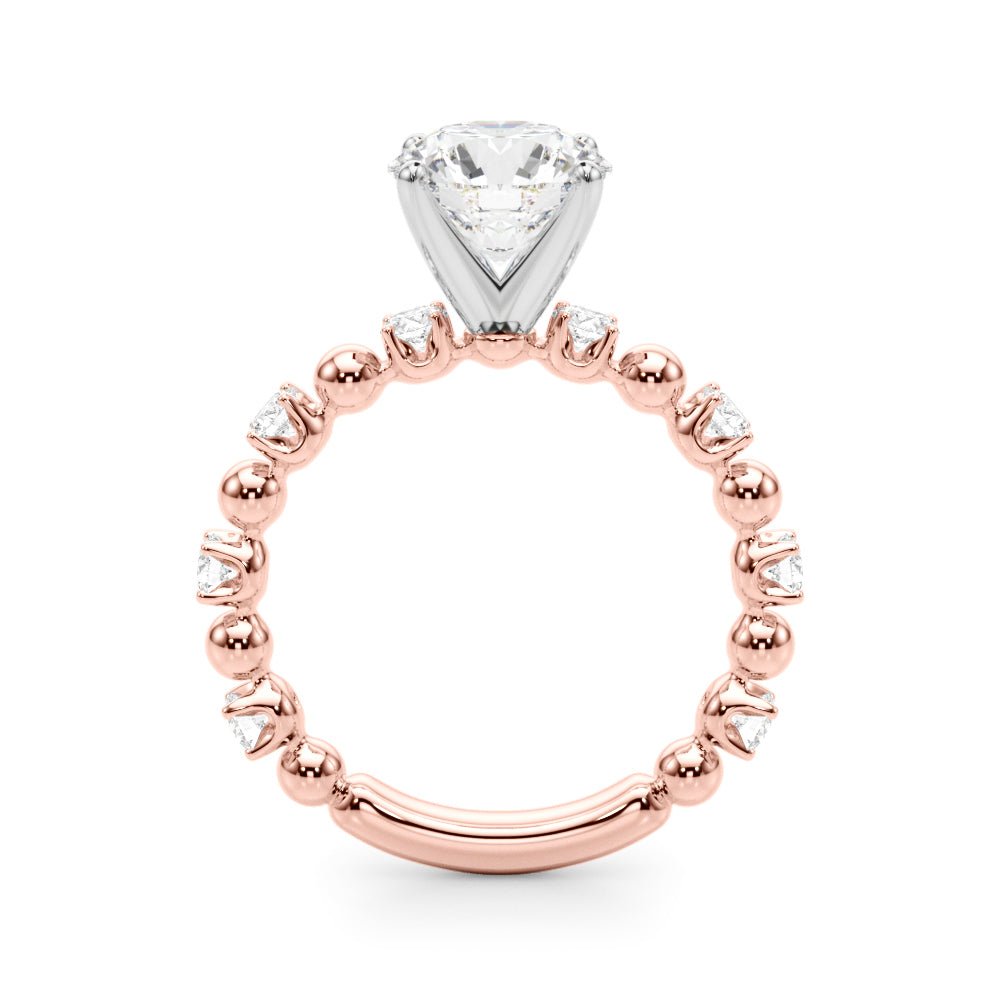 0.50CT 14K t. Round Brilliant Design with Fancy Shoulders - Engagement rings - Design Jewellers Edmonton