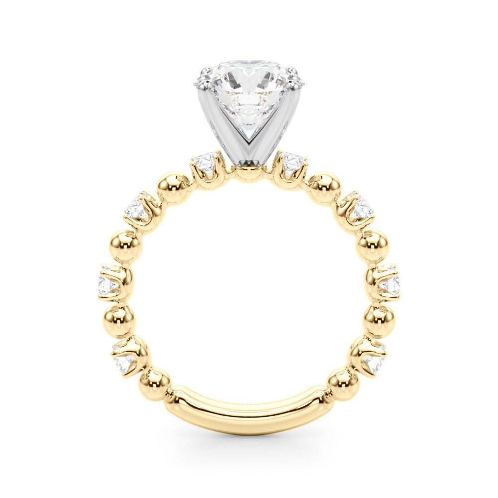 0.50CT 14K t. Round Brilliant Design with Fancy Shoulders - Engagement rings - Design Jewellers Edmonton