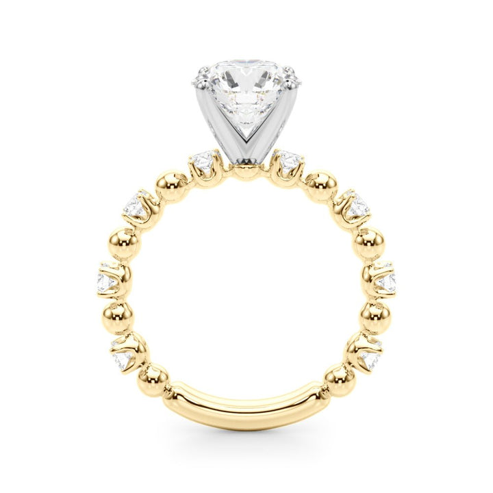 0.50CT 14K t. Round Brilliant Design with Fancy Shoulders - Engagement rings - Design Jewellers Edmonton