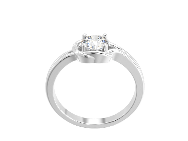 0.50CT Custom Diamond Floral Solitaire Design - Engagement rings - Design Jewellers Edmonton