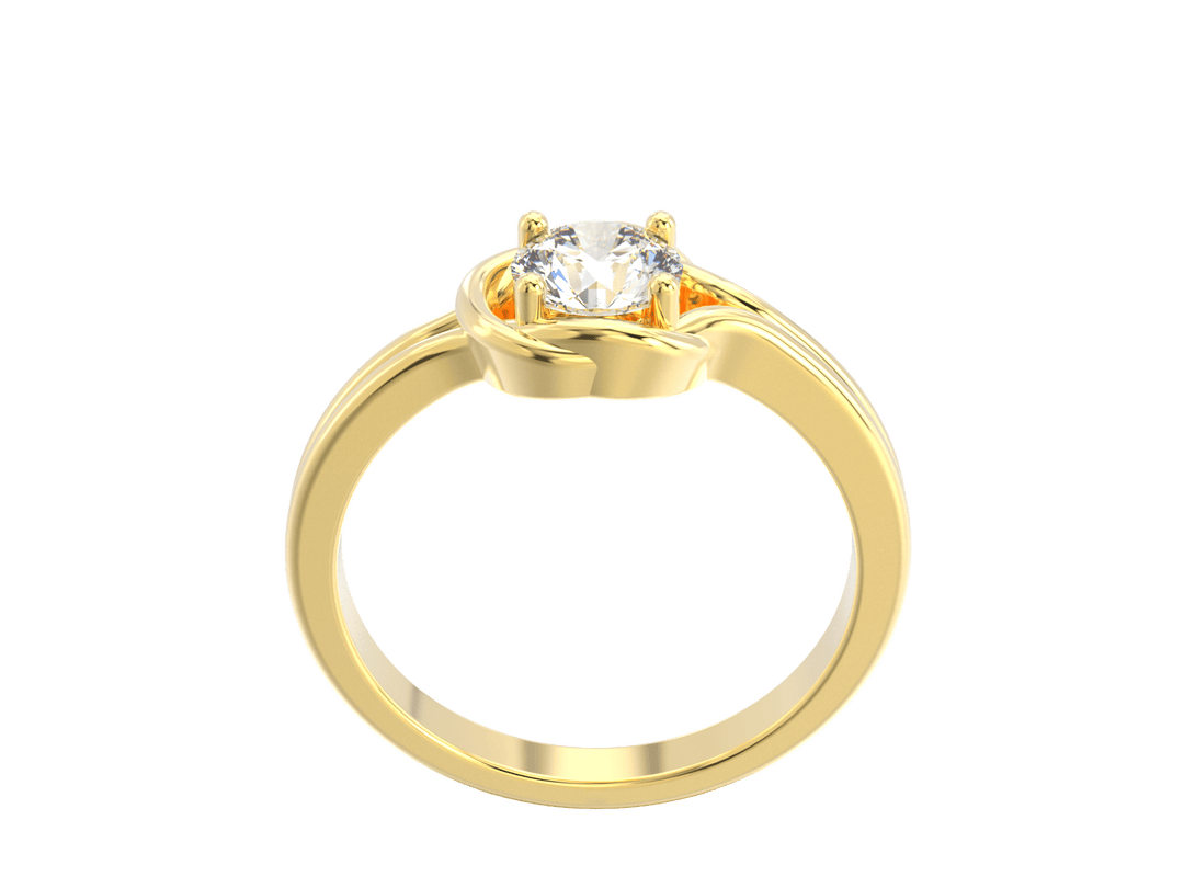 0.50CT Custom Diamond Floral Solitaire Design - Engagement rings - Design Jewellers Edmonton