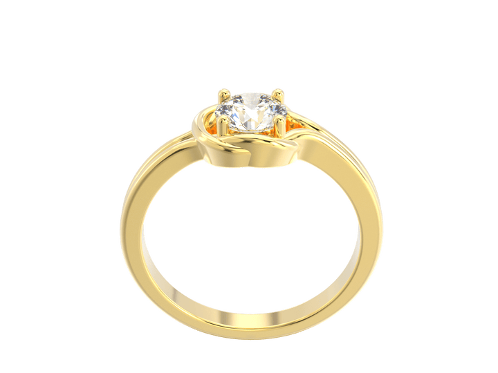 0.50CT Custom Diamond Floral Solitaire Design - Engagement rings - Design Jewellers Edmonton