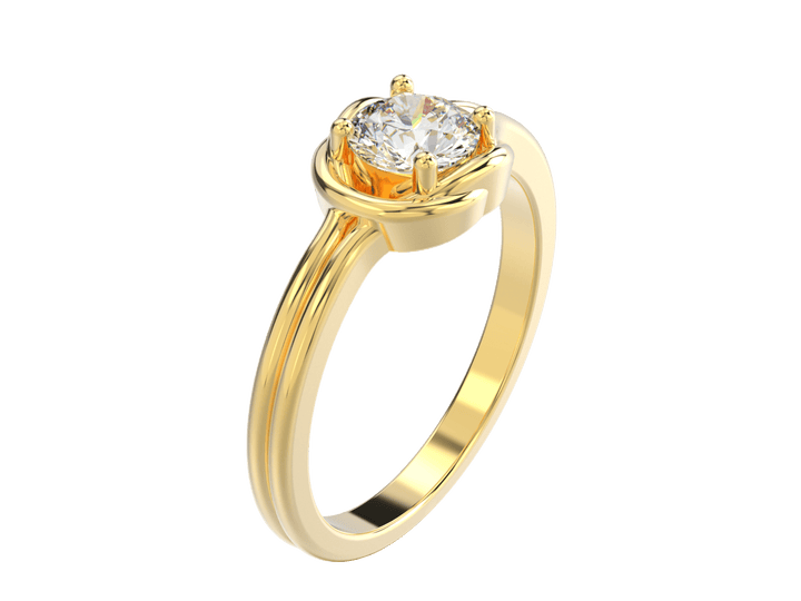 0.50CT Custom Diamond Floral Solitaire Design - Engagement rings - Design Jewellers Edmonton