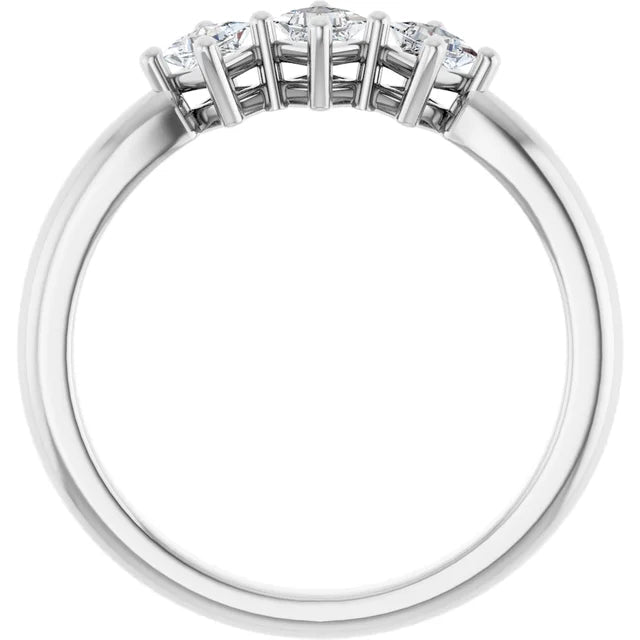 0.50CTW 10K Gold Ladies 3 Stone Design Past, Present, Princess Cut Diamond Ring - Past, Present, Future - Design Jewellers Edmonton