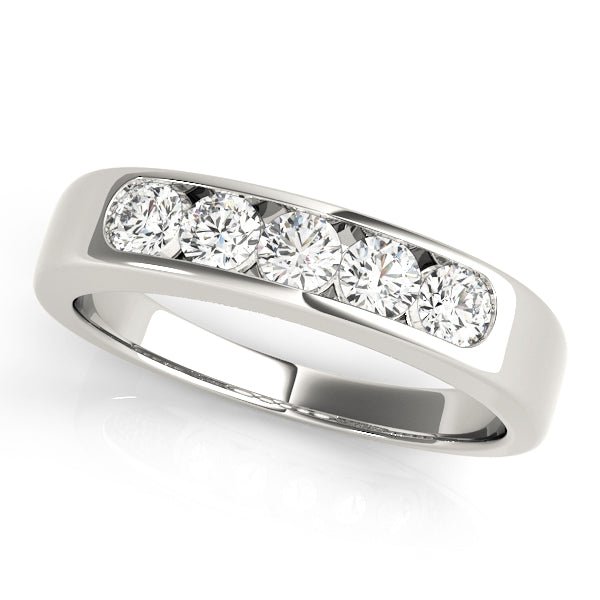 0.50CTW 14K Gold 5 Stone Channel Set Diamond Band - Diamond Ring - Design Jewellers Edmonton