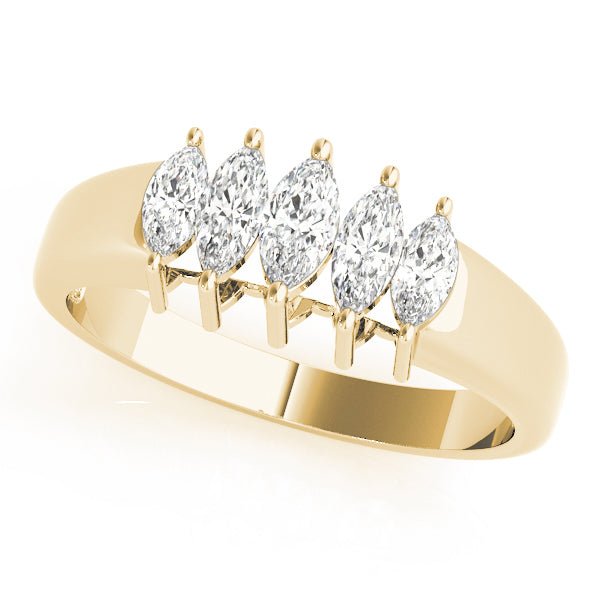 0.50CTW 14K Gold 5 Stone Marquise Cut Diamond Band - Diamond Ring - Design Jewellers Edmonton