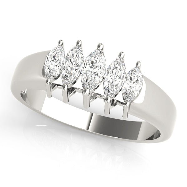 0.50CTW 14K Gold 5 Stone Marquise Cut Diamond Band - Diamond Ring - Design Jewellers Edmonton