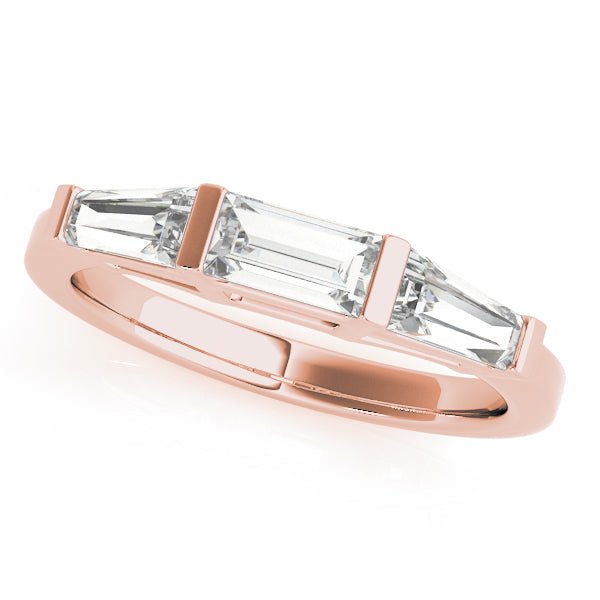 0.50CTW 14K Gold Baguette Cut Diamonds In a Slim Bar Set Design - Diamond Ring - Design Jewellers Edmonton