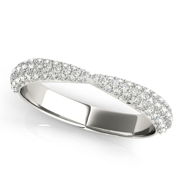 0.50CTW 14K Gold Bowtie Design Pave Diamond Band - Diamond Ring - Design Jewellers Edmonton