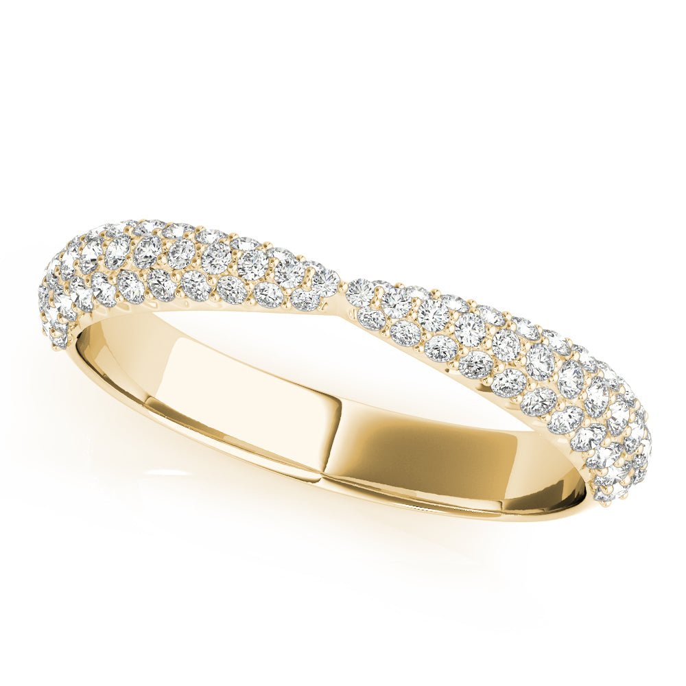 0.50CTW 14K Gold Bowtie Design Pave Diamond Band - Diamond Ring - Design Jewellers Edmonton