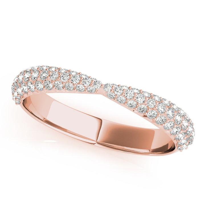 0.50CTW 14K Gold Bowtie Design Pave Diamond Band - Diamond Ring - Design Jewellers Edmonton
