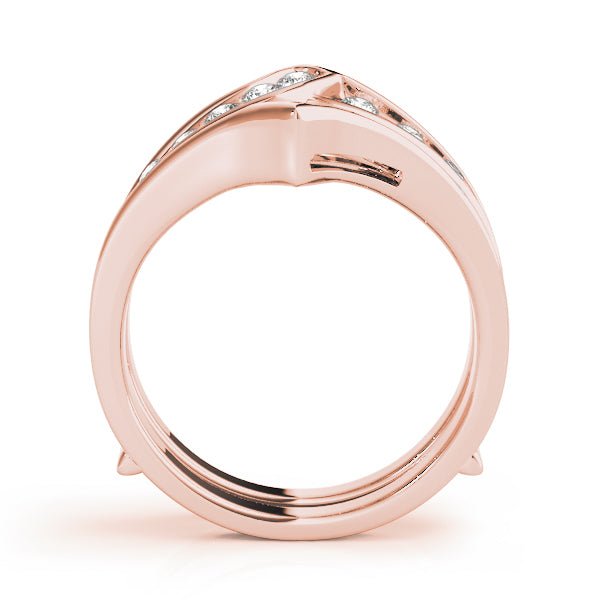 0.50CTW 14K Gold Channel Set Diamond Ring Jacket Double Band Design - Diamond Ring - Design Jewellers Edmonton