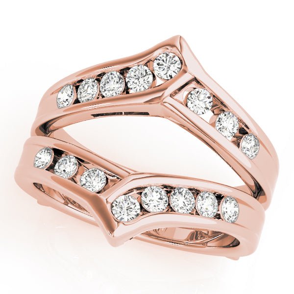 0.50CTW 14K Gold Channel Set Diamond Ring Jacket Double Band Design - Diamond Ring - Design Jewellers Edmonton