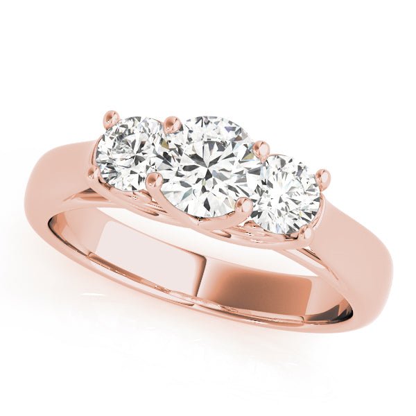 0.50CTW 14K Gold Ladies 3 Stone Past, Present, Round Brilliant Cut Diamond Ring - Past, Present, Future - Design Jewellers Edmonton