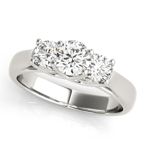 0.50CTW 14K Gold Ladies 3 Stone Past, Present, Round Brilliant Cut Diamond Ring - Past, Present, Future - Design Jewellers Edmonton