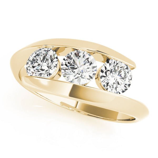 0.50CTW 14K Gold Ladies 3 Stone Past, Present, Round Brilliant Cut Diamond Ring - Past, Present, Future - Design Jewellers Edmonton