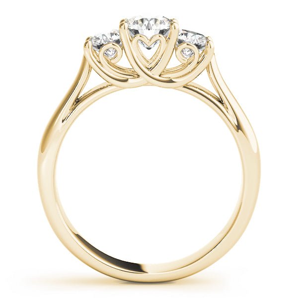 0.50CTW 14K Gold Ladies 3 Stone Past, Present, Round Brilliant Cut Diamond Ring - Past, Present, Future - Design Jewellers Edmonton