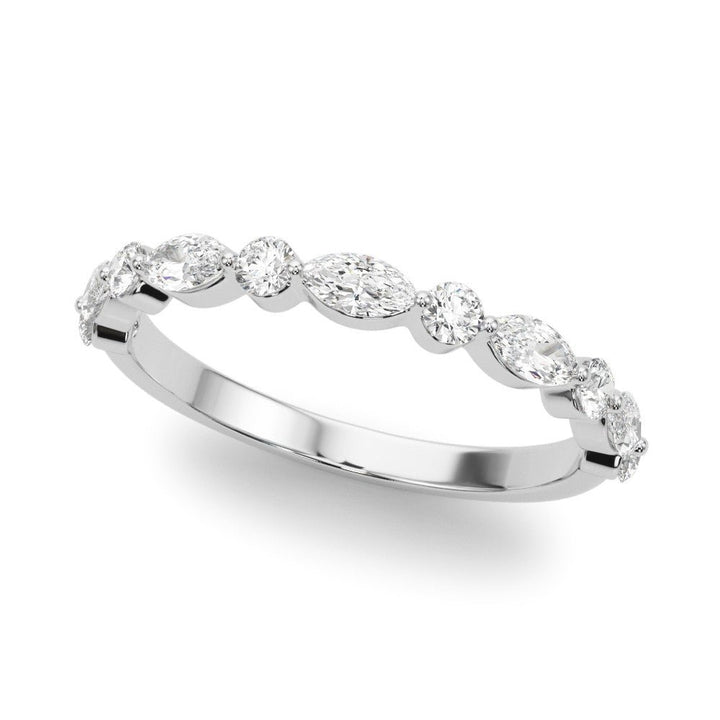 0.50CTW 14K Gold Marquise Diamond Band in A Slim Gold Design - Diamond Ring - Design Jewellers Edmonton