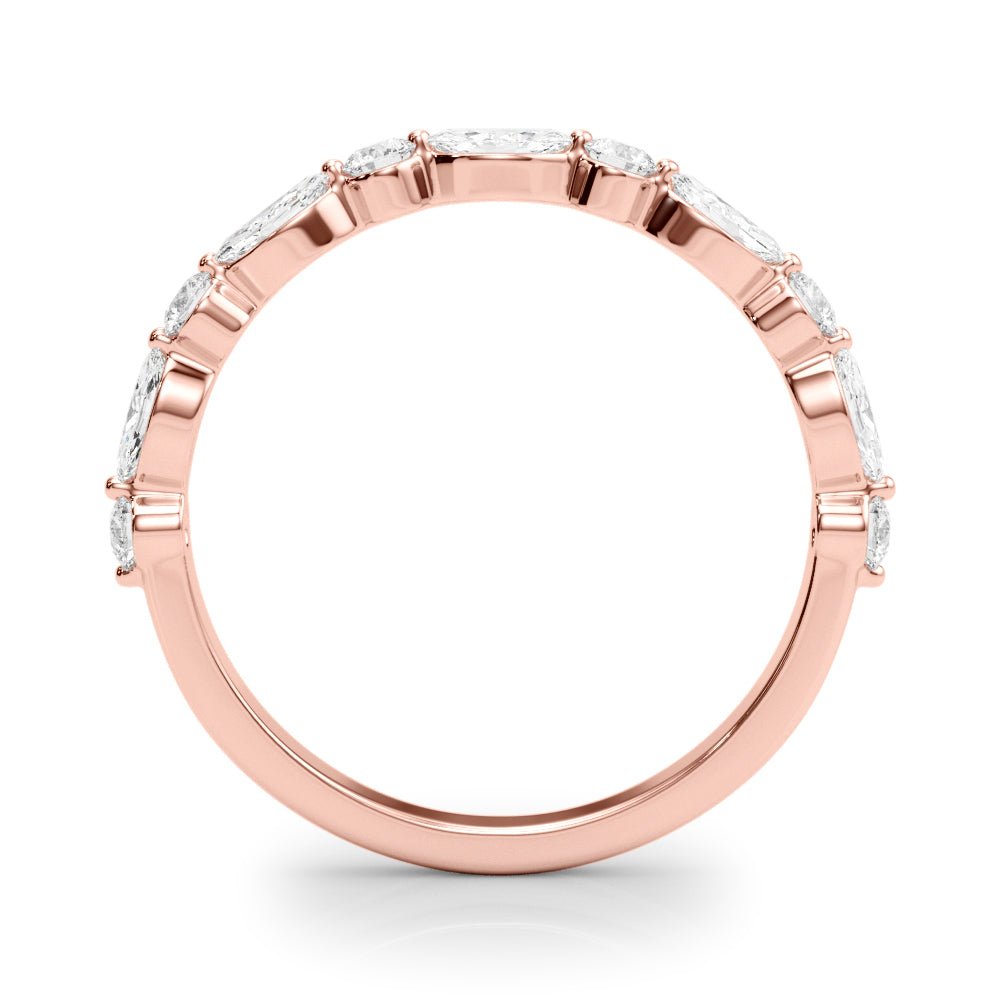 0.50CTW 14K Gold Marquise Diamond Band in A Slim Gold Design - Diamond Ring - Design Jewellers Edmonton