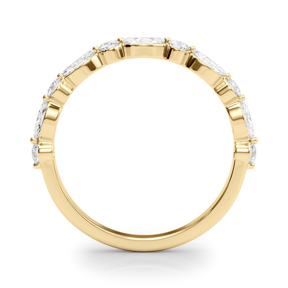 0.50CTW 14K Gold Marquise Diamond Band in A Slim Gold Design - Diamond Ring - Design Jewellers Edmonton