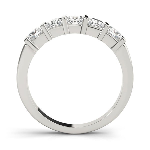 0.50CTW 14K Gold Princess Cut Bar Set 5 Stone Diamond Band - Diamond Ring - Design Jewellers Edmonton