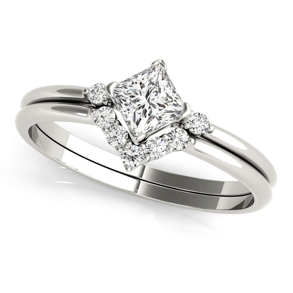 0.52CT Fashion Ring Square Center
