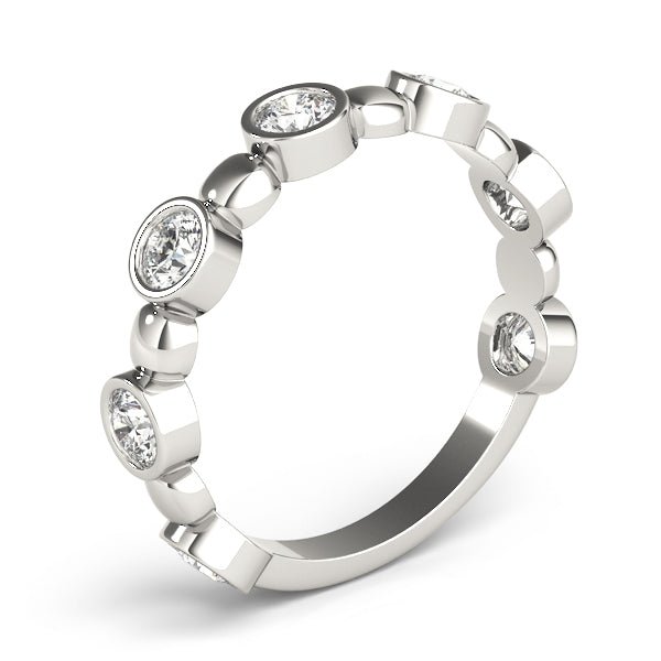 0.56CT Bezel Set Stackable Ring - Stackable Ring - Design Jewellers Edmonton