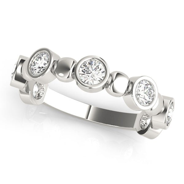 0.56CT Bezel Set Stackable Ring