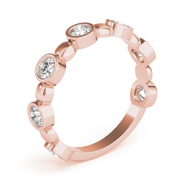 0.56CT Bezel Set Stackable Ring - Stackable Ring - Design Jewellers Edmonton