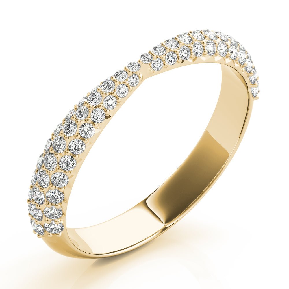 0.56CT Multirow Pavé Wedding Ring - Wedding Band - Design Jewellers Edmonton