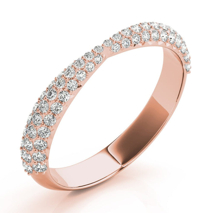 0.56CT Multirow Pavé Wedding Ring - Wedding Band - Design Jewellers Edmonton