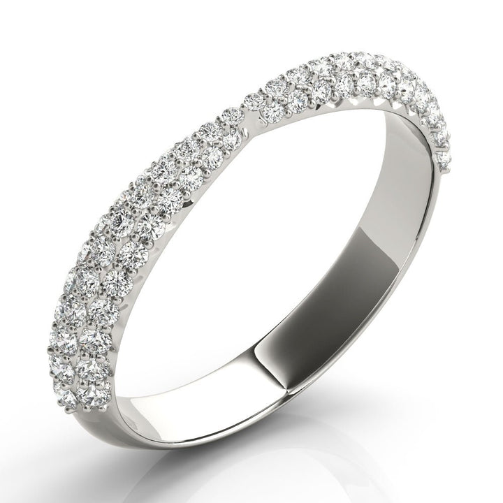 0.56CT Multirow Pavé Wedding Ring - Wedding Band - Design Jewellers Edmonton