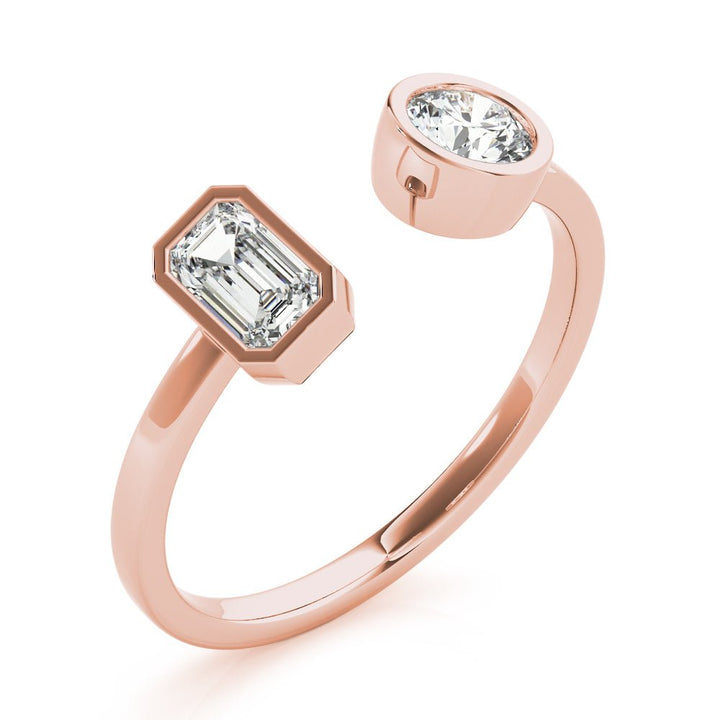 0.60CT Emerald & Round Fashion Ring - Fashion Ring - Design Jewellers Edmonton