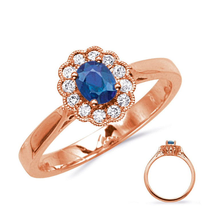0.61 ctw. GOLD SAPPHIRE & DIAMOND RING - Luxury Rings - Design Jewellers Edmonton