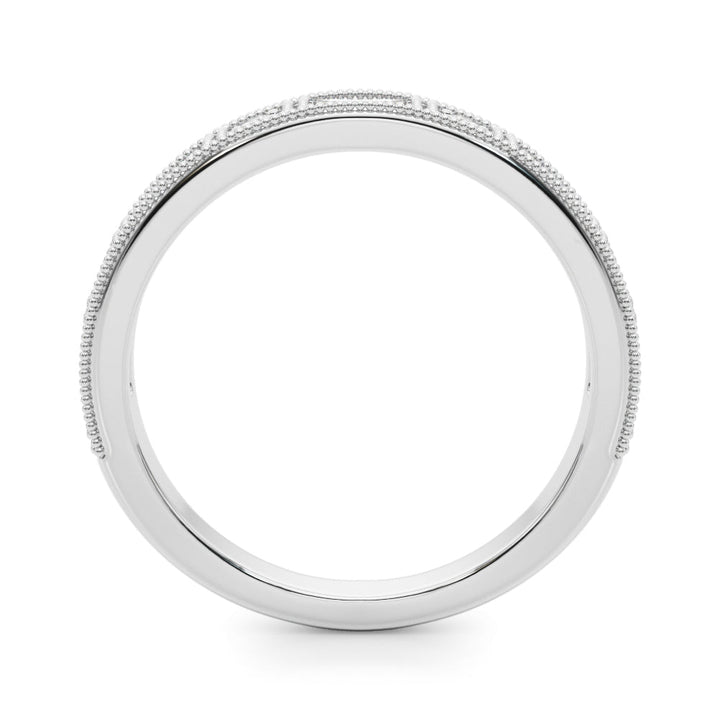 0.63CTW 14K Gold Baguette And Round Brilliant Cut Diamond Band With A Millgrain Accent - Diamond Ring - Design Jewellers Edmonton