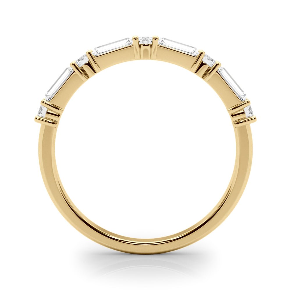 0.63CTW 14K Gold Baguette With Round Cut Diamond Band - Diamond Ring - Design Jewellers Edmonton