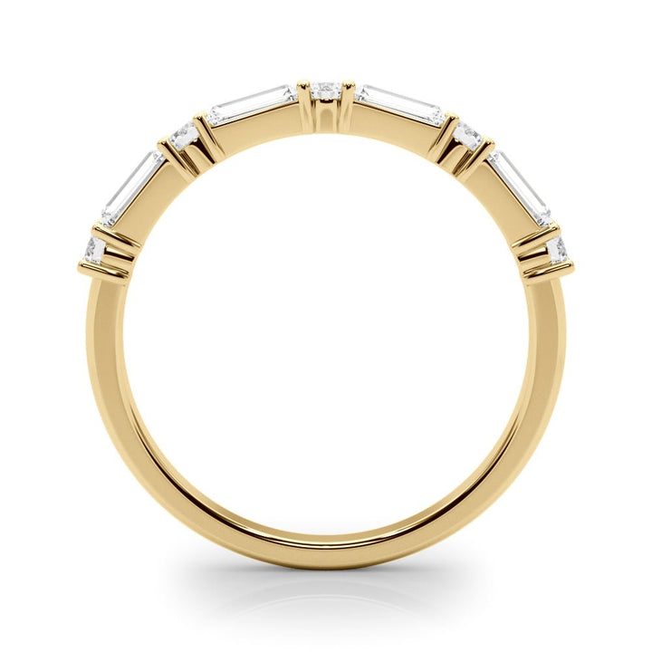 0.63CTW 14K Gold Baguette With Round Cut Diamond Band - Diamond Ring - Design Jewellers Edmonton