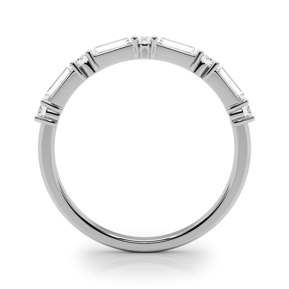 0.63CTW 14K Gold Baguette With Round Cut Diamond Band - Diamond Ring - Design Jewellers Edmonton