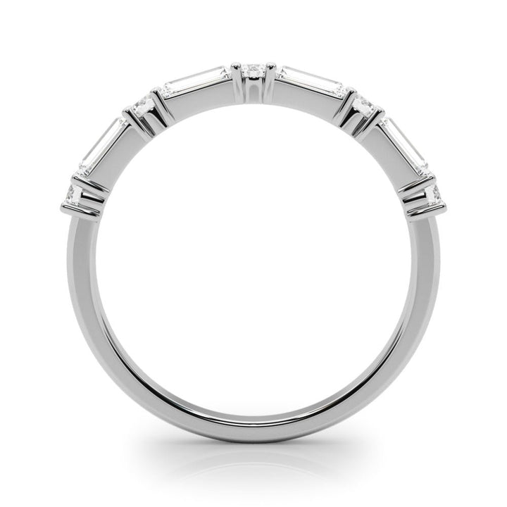 0.63CTW 14K Gold Baguette With Round Cut Diamond Band - Diamond Ring - Design Jewellers Edmonton