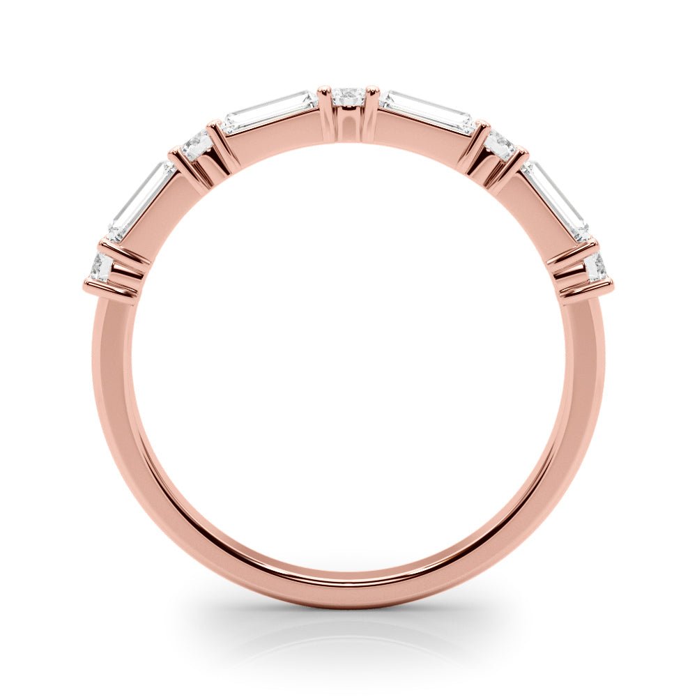 0.63CTW 14K Gold Baguette With Round Cut Diamond Band - Diamond Ring - Design Jewellers Edmonton
