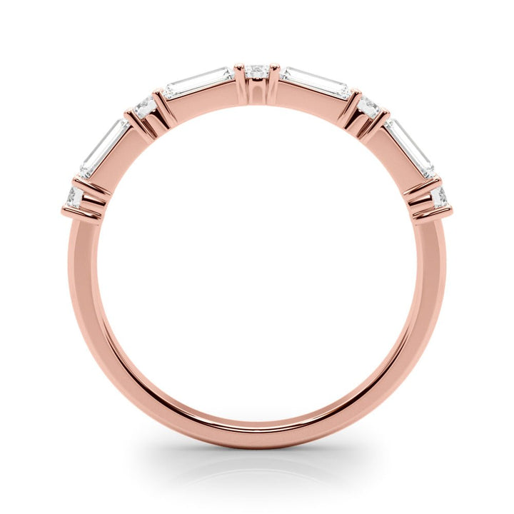 0.63CTW 14K Gold Baguette With Round Cut Diamond Band - Diamond Ring - Design Jewellers Edmonton