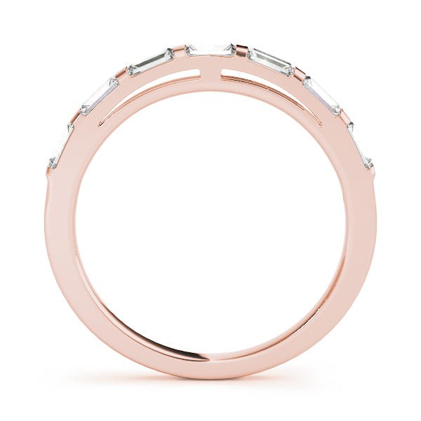 0.63CTW 14K Gold Bar Set Straight Baguette Cut Diamond Band - Diamond Ring - Design Jewellers Edmonton