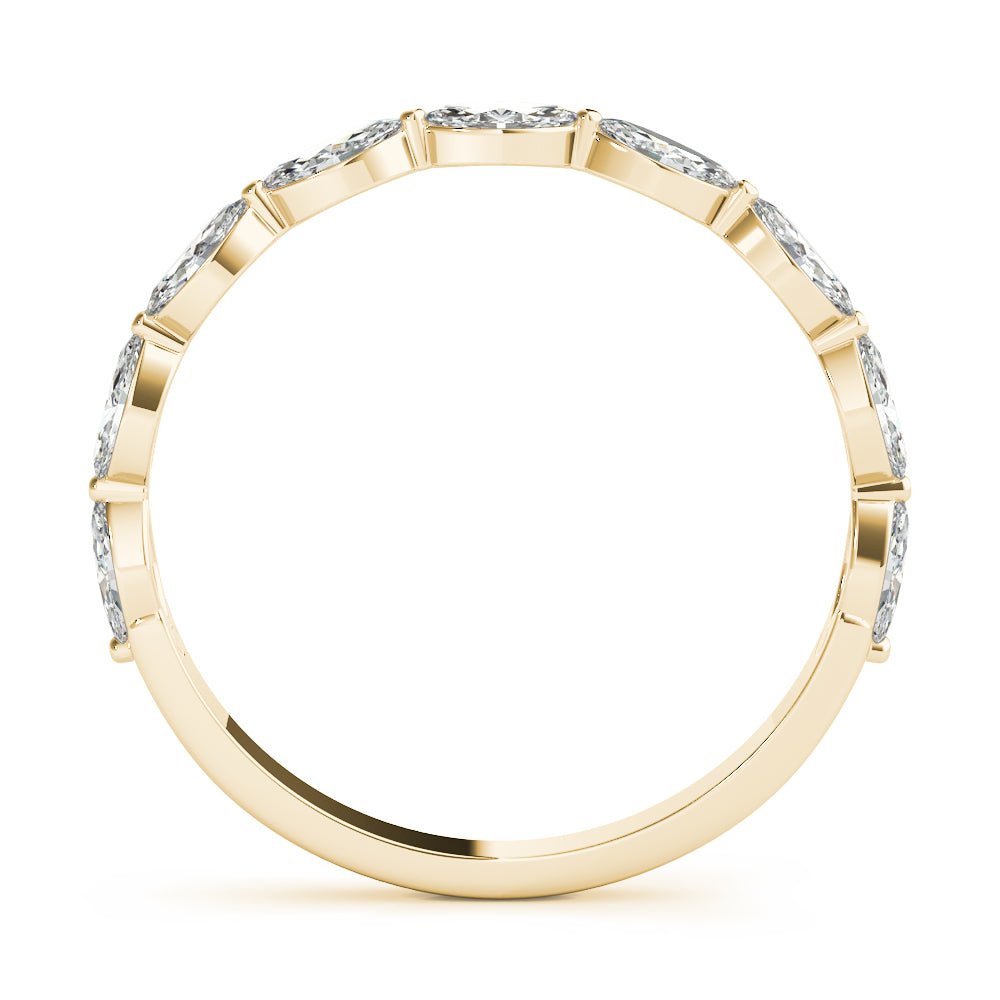 0.63CTW 14K Gold Marquise Cut Multi - Stone Slim Diamond Band - Diamond Ring - Design Jewellers Edmonton