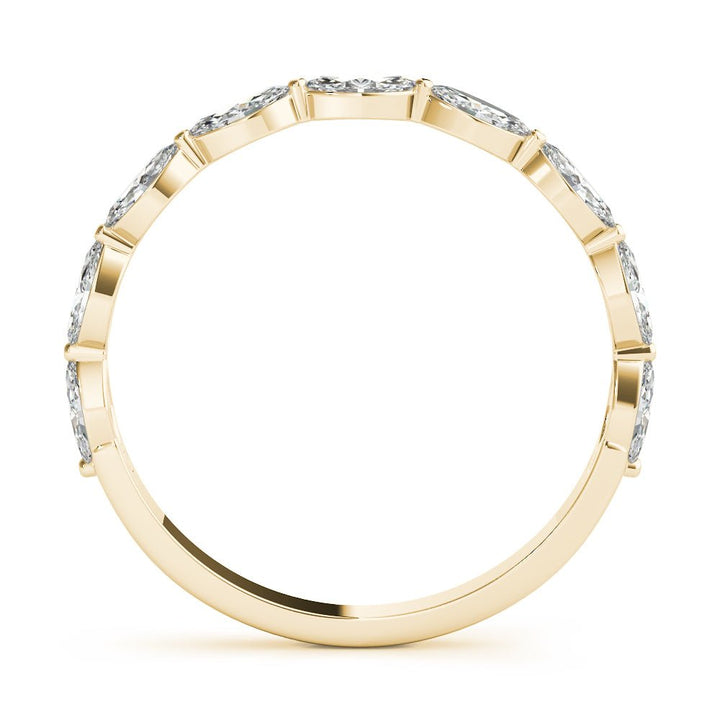 0.63CTW 14K Gold Marquise Cut Multi - Stone Slim Diamond Band - Diamond Ring - Design Jewellers Edmonton