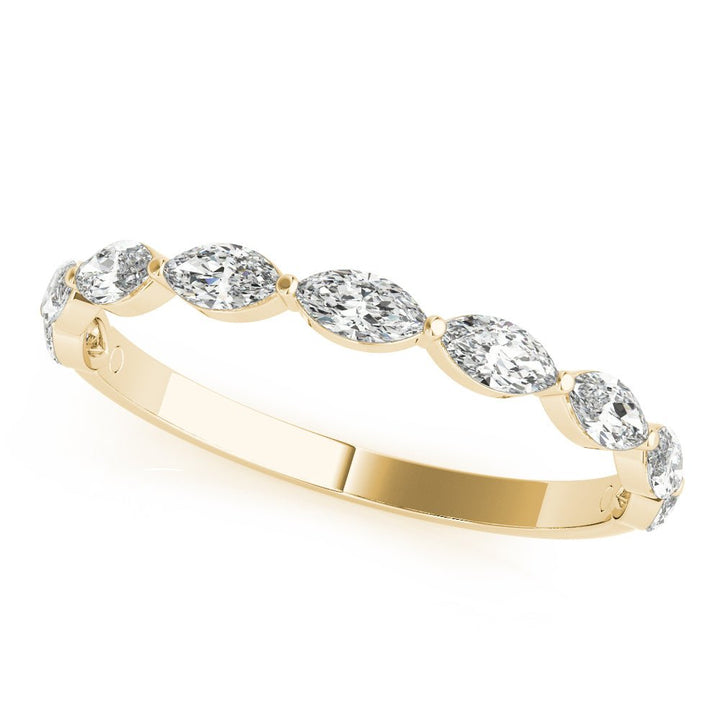 0.63CTW 14K Gold Marquise Cut Multi - Stone Slim Diamond Band - Diamond Ring - Design Jewellers Edmonton