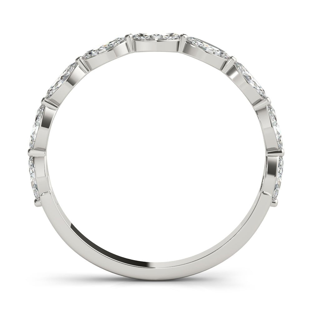 0.63CTW 14K Gold Marquise Cut Multi - Stone Slim Diamond Band - Diamond Ring - Design Jewellers Edmonton