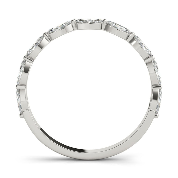 0.63CTW 14K Gold Marquise Cut Multi - Stone Slim Diamond Band - Diamond Ring - Design Jewellers Edmonton